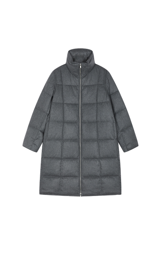 Down Coat / JNBY A-line Wool-Cashmere Blend Down Coat