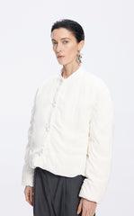 قماش بري / JNBY شكل O بدون قماشة بافل قصير