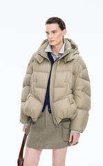 Down Coat / JNBY Oversized Deconstructed Short Down Jacket