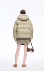 Down Coat / JNBY Oversized Deconstructed Short Down Jacket