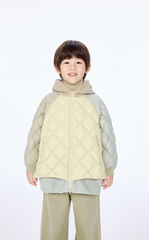 Down Coat / jnby by JNBY Colorblock Patchwork Hooded Down Coat