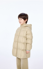 Down Coat / jnby by JNBY Loose Mid-Length Hooded Down Coat