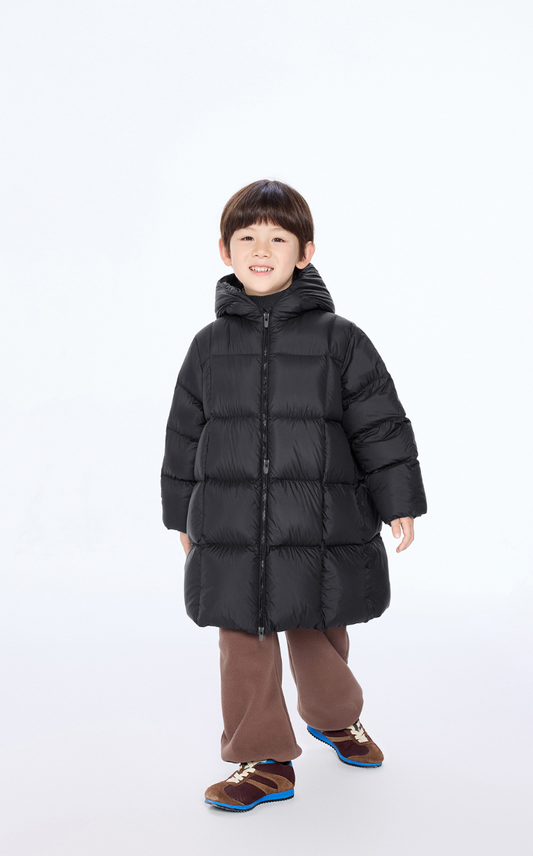 Down Coat / jnby by JNBY Loose Mid-Length Hooded Down Coat