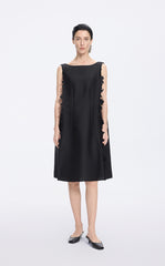 Dress / JNBY A-Line Cutout Wool Silk Dress