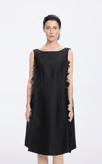 Dress / JNBY A-Line Cutout Wool Silk Dress