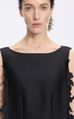 Dress / JNBY A-Line Cutout Wool Silk Dress