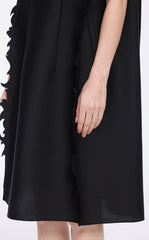 Dress / JNBY A-Line Cutout Wool Silk Dress