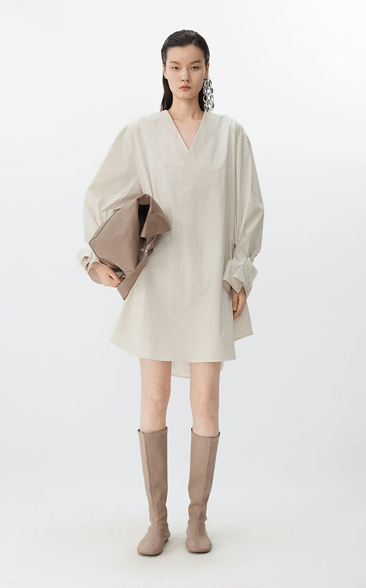 Dress / JNBY Cotton Long Sleeve Shirt Dress