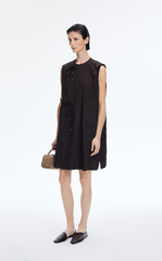 Dress / JNBY Floral Embroidered Cotton Sleeveless Dress