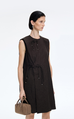 Dress / JNBY Floral Embroidered Cotton Sleeveless Dress