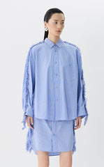 Dress / JNBY Floral Pinstripe Long Sleeve Dress