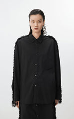 Dress / JNBY Floral Pinstripe Long Sleeve Dress