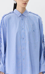 Dress / JNBY Floral Pinstripe Long Sleeve Dress