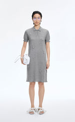 Dress / JNBY H-Line Cotton 3D Floral Tassels Dress