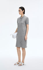 Dress / JNBY H-Line Cotton 3D Floral Tassels Dress