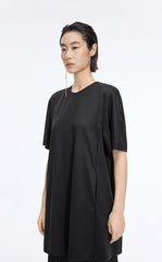 Dress / JNBY Lyocell Blend A-Line Short Sleeve Dress