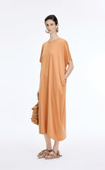 Dress / JNBY Mercerized Cotton Short Sleeve Maxi Dress
