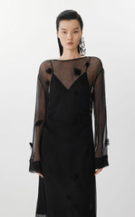 Dress / JNBY S-Shaped Silk Long Sleeve Dress