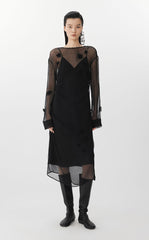 Dress / JNBY S-Shaped Silk Long Sleeve Dress