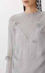 Dress / JNBY S-Shaped Silk Long Sleeve Dress