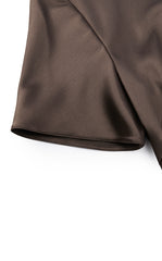 Dress / JNBY Silk Satin A-Line Short Sleeve Dress