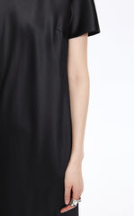 Dress / JNBY Silk Satin A-Line Short Sleeve Dress