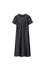 Dress / JNBY Silk Satin A-Line Short Sleeve Dress