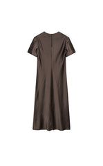 Dress / JNBY Silk Satin A-Line Short Sleeve Dress