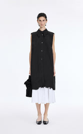 Dress / JNBY Textured Linen-Blend A-Line Sleeveless Dress