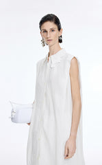 Dress / JNBY Textured Linen-Blend A-Line Sleeveless Dress