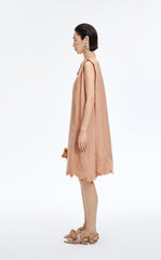 Dress / JNBY Textured Linen-Blend A-Line Sleeveless Dress