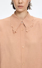 Dress / JNBY Textured Linen-Blend A-Line Sleeveless Dress