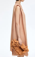 Dress / JNBY Textured Linen-Blend A-Line Sleeveless Dress