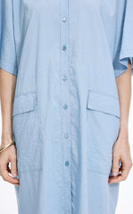 Dress / JNBY Textured Stripe Drawstring Shirt Dress