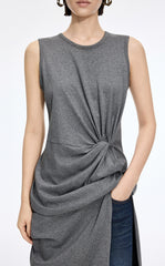 Dress / JNBY Twisted Waist Cotton Maxi Dress