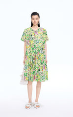 Dress / JNBY Watercolor Floral A-Line Dress