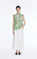 Dress / JNBY Watercolor Floral Sleeveless Shirt Dress