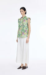 Dress / JNBY Watercolor Floral Sleeveless Shirt Dress