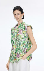 Dress / JNBY Watercolor Floral Sleeveless Shirt Dress