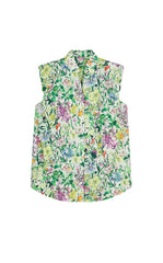 Dress / JNBY Watercolor Floral Sleeveless Shirt Dress