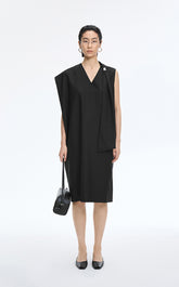 Dress / JNBY Wool Blend Deconstructed Sleeveless Dress