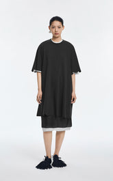 Dress / JNBY Cotton A-Line Short Sleeve Dress Dark Navy