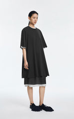 Dress / JNBY Cotton A-Line Short Sleeve Dress