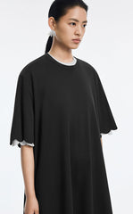 Dress / JNBY Cotton A-Line Short Sleeve Dress