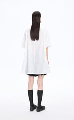Dress / JNBY Floral Embroidered Cotton A-line Short Sleeve Dress