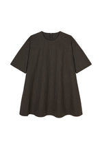 Dress / JNBY Floral Embroidered Cotton A-line Short Sleeve Dress