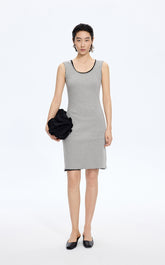 Dress / JNBY Floral Trim Cotton Knit Dress