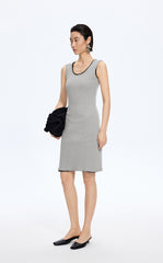 Dress / JNBY Floral Trim Cotton Knit Dress