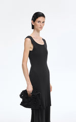 Dress / JNBY Floral Trim Cotton Knit Dress