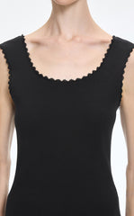 Dress / JNBY Floral Trim Cotton Knit Dress